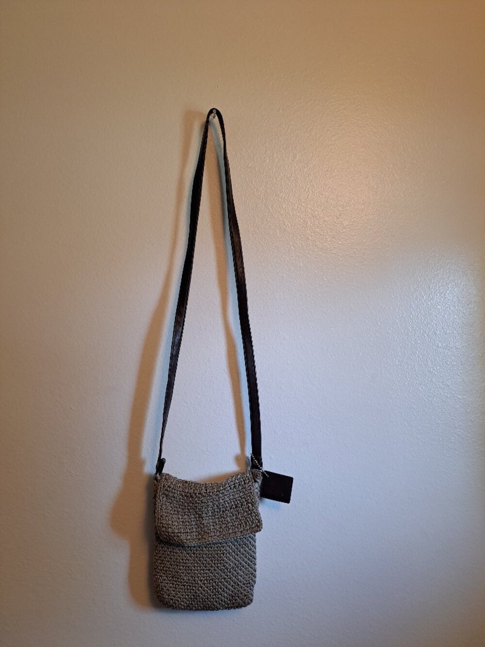 Simply Style Mini Crochet Crossbody Purse With Inside Zippered Pocket